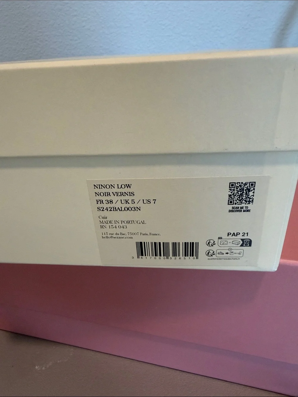Sezane Black Ballet Shoes Brand New in Box